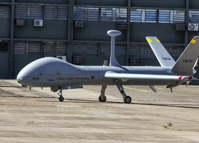 Modelo de drone utilizado é um RQ-900 Hermes