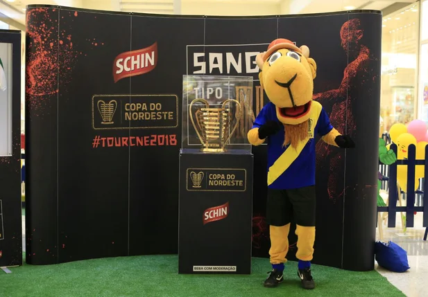 Taça da Copa do Nordeste está exposta para visitação em Teresina