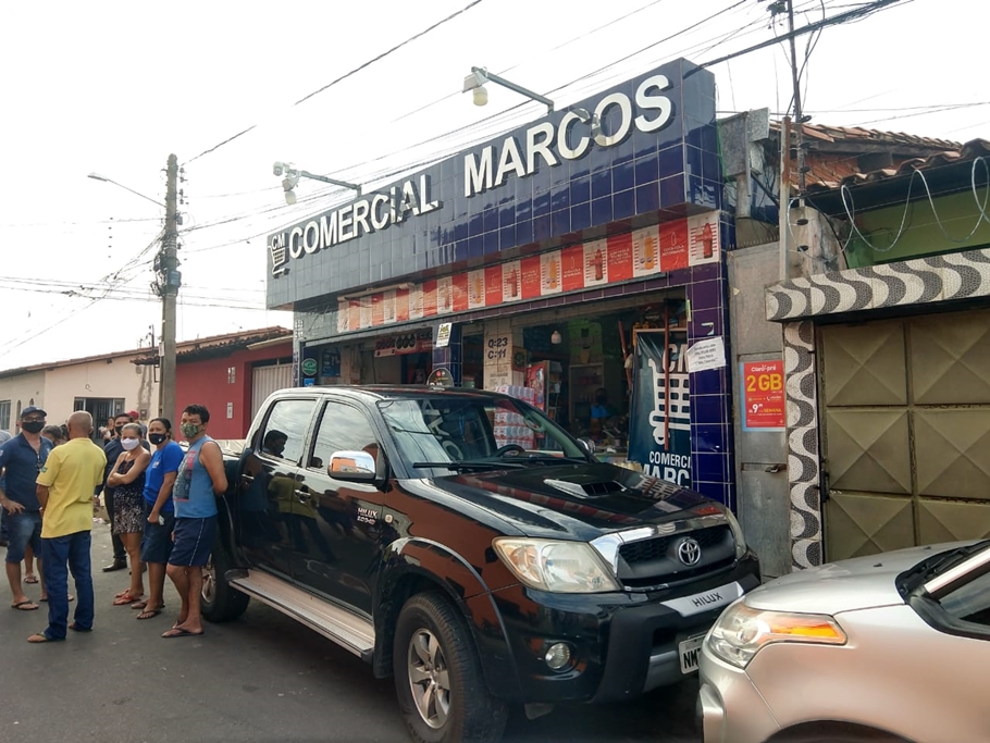 Mercantil onde a tentativa de assalto aconteceu