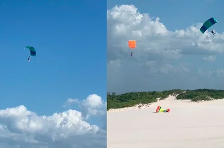 Homem morre ao tentar realizar manobra de paraquedas nos Lençóis Maranhenses