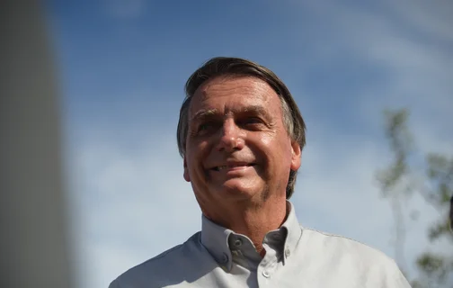 Foto, Presidente Jair Bolsonaro durante visita ao assentamento