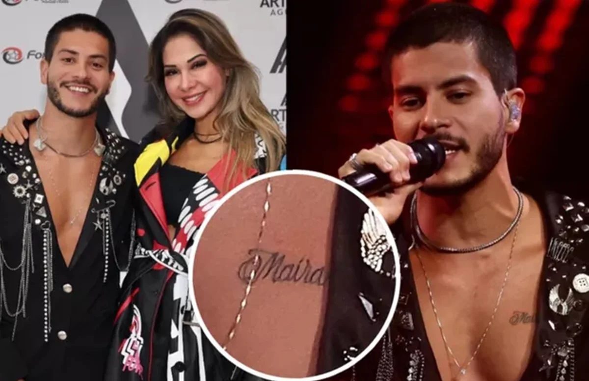 Arthur Aguiar faz tatuagem no peito com o nome de Maíra Cardi - GP1