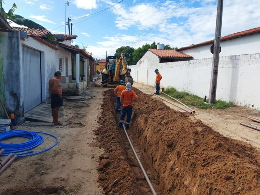 Instalação da rede de distribuição de água