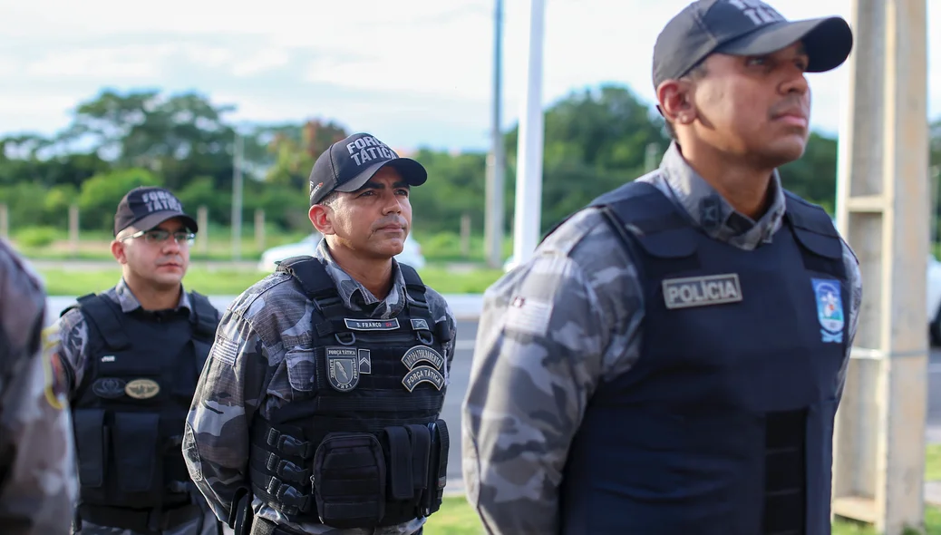 Policiais militares no Tribunal de Justiça do Piauí