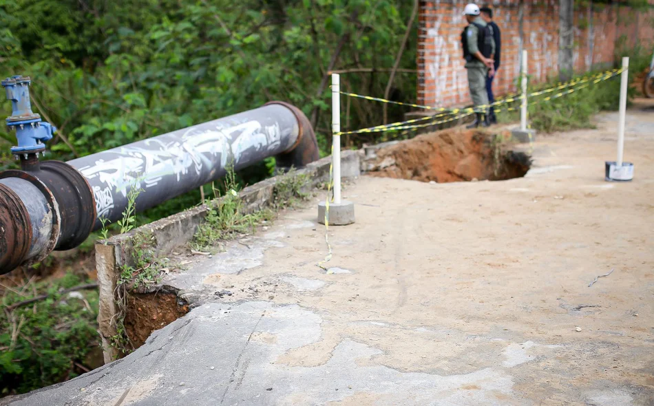 Buraco onde vítima caiu