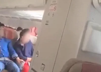 Momento em que os passageiros sofrem com a hiperventilação