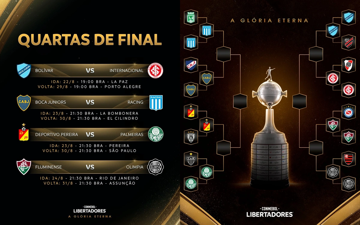 LIVE - às 23h05 - Jogos da Quarta-Feira: Libertadores e Sul