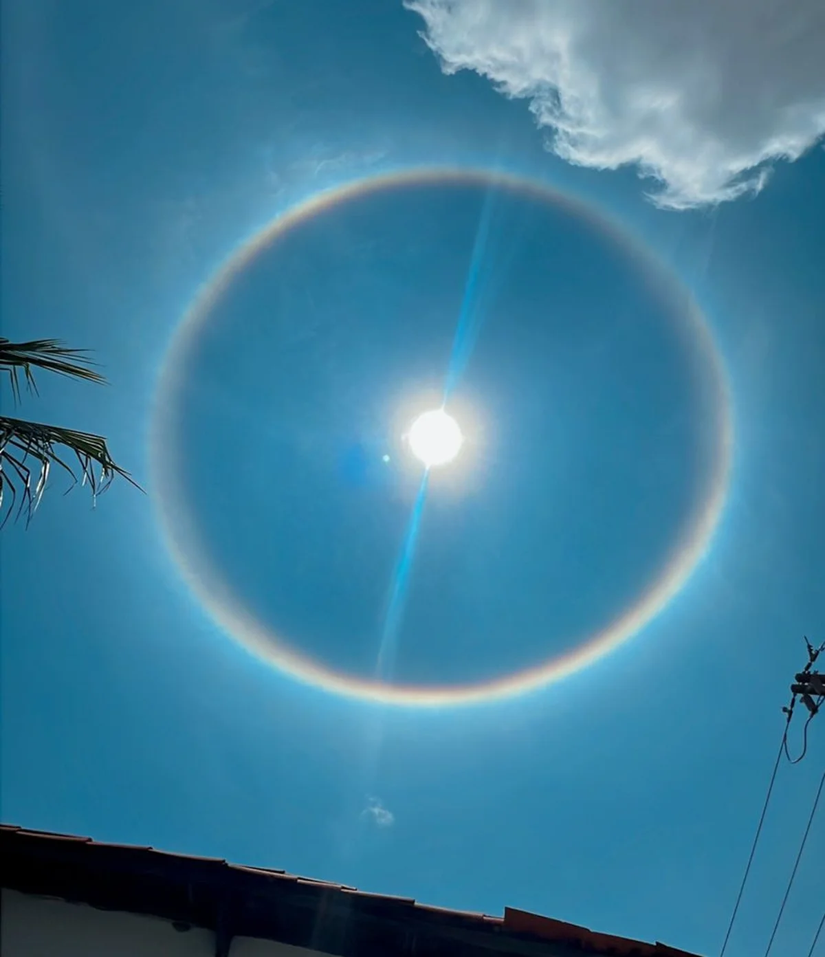 Fenômeno ao redor do sol em Teresina pode ser o anuncio de chuva 