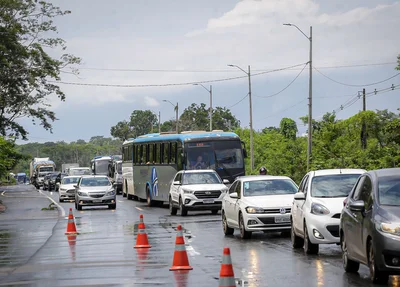 Trânsito ficou congestionado