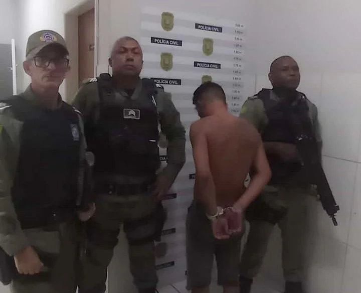 Acusado de tentar matar policial foi preso em Guaribas