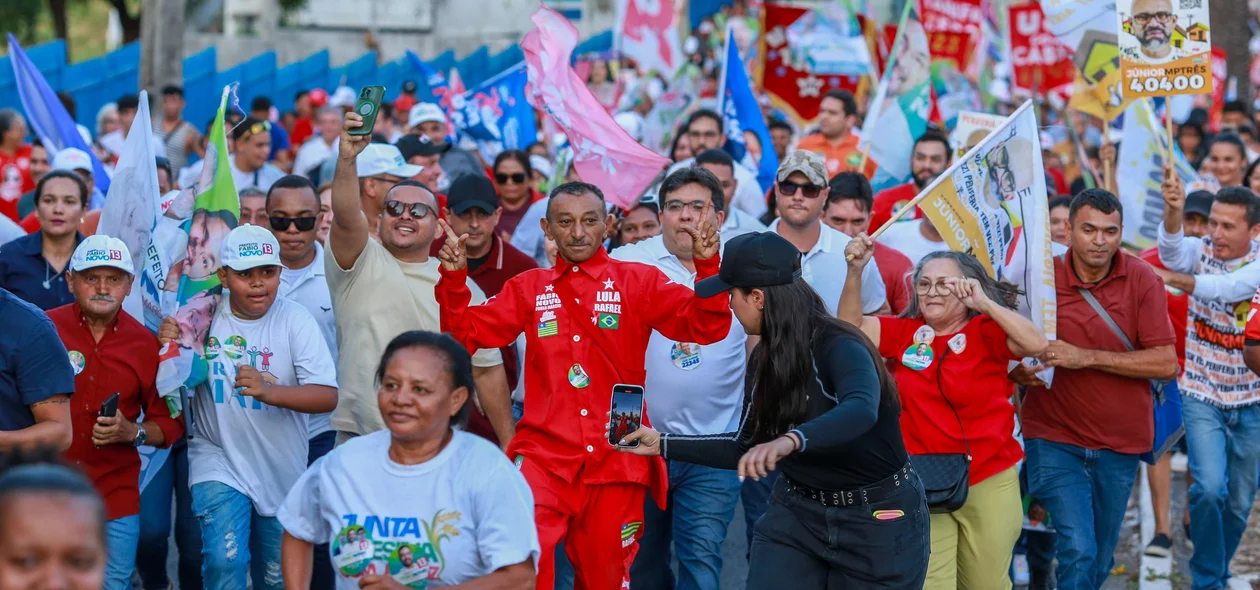 Apoiadores de Fábio Novo ocuparam a Avenida Marechal Castelo Branco