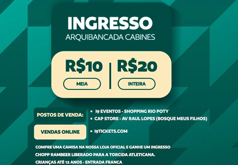 Atlético-PI anuncia preços do ingresso para o jogo contra o Piauí