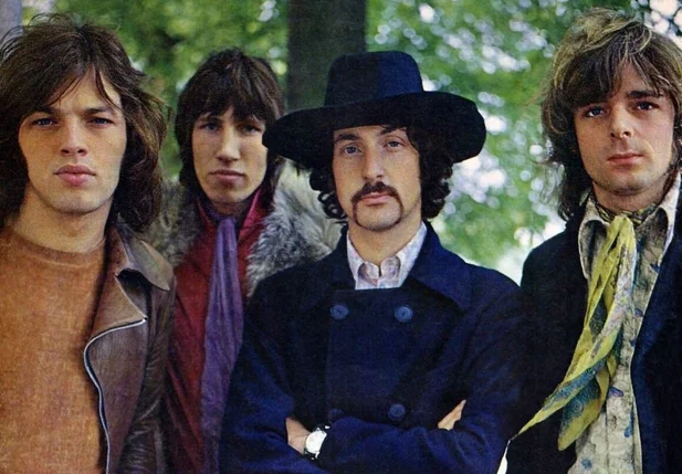 David Gilmour, Roger Waters, Nick Mason e Richard Wright, membros do Pink Floyd