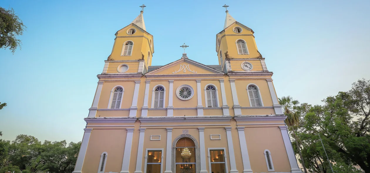 Fachada da Catedral de Nossa Senhora das Dores, em Teresina