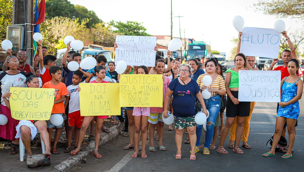 Familiares bloquearam trecho da BR 316, zona suld de Teresina