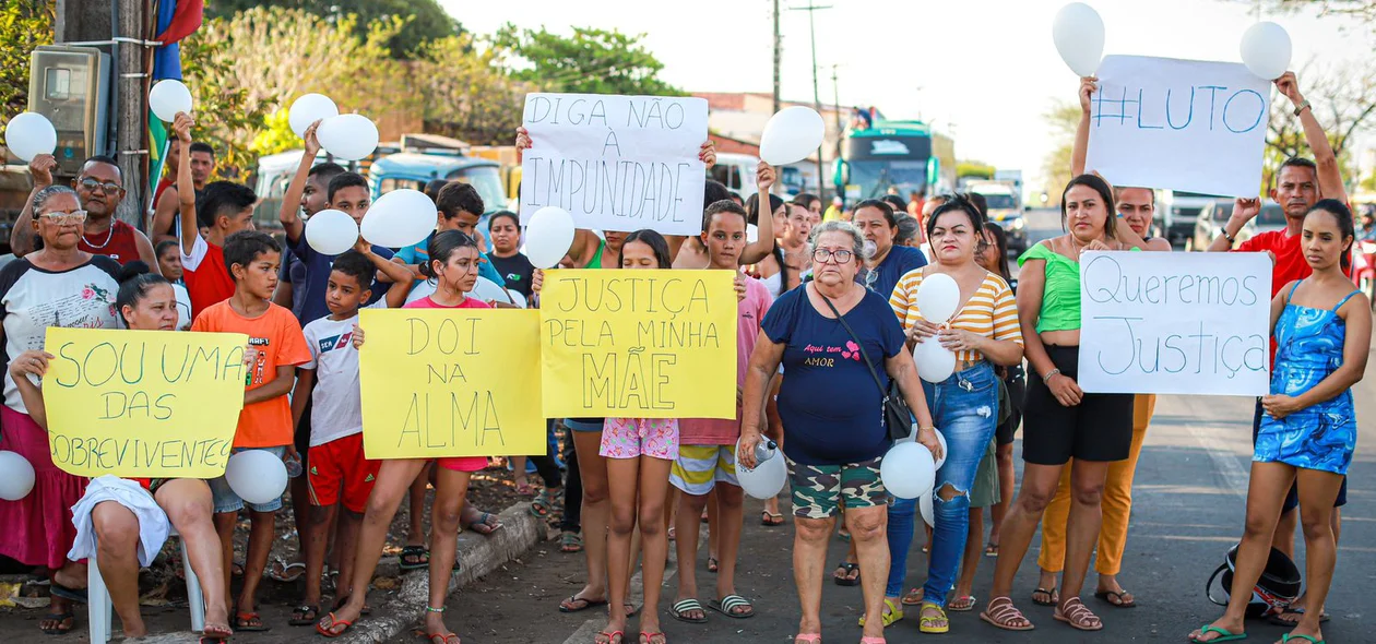 Familiares bloquearam trecho da BR 316, zona suld de Teresina