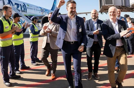 Governador Eduardo Leite na reabertura do Aeroporto Salgado Filho