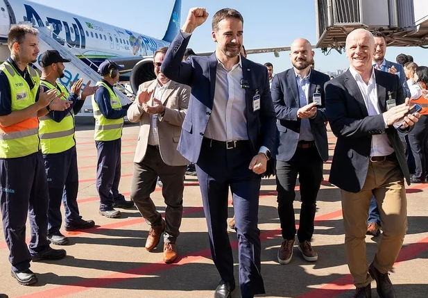 Governador Eduardo Leite na reabertura do Aeroporto Salgado Filho