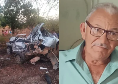 Idoso identificado como "Seu Marcos" morreu após o acidente na BR 316, município de Francisco Santos, no Piauí