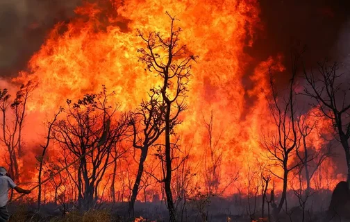 Incêndio de grandes proporções em Brasília