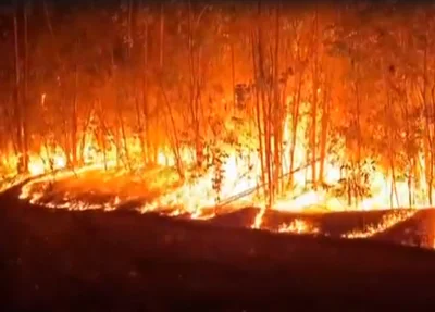 Incêndio de grandes proporções em Nazária