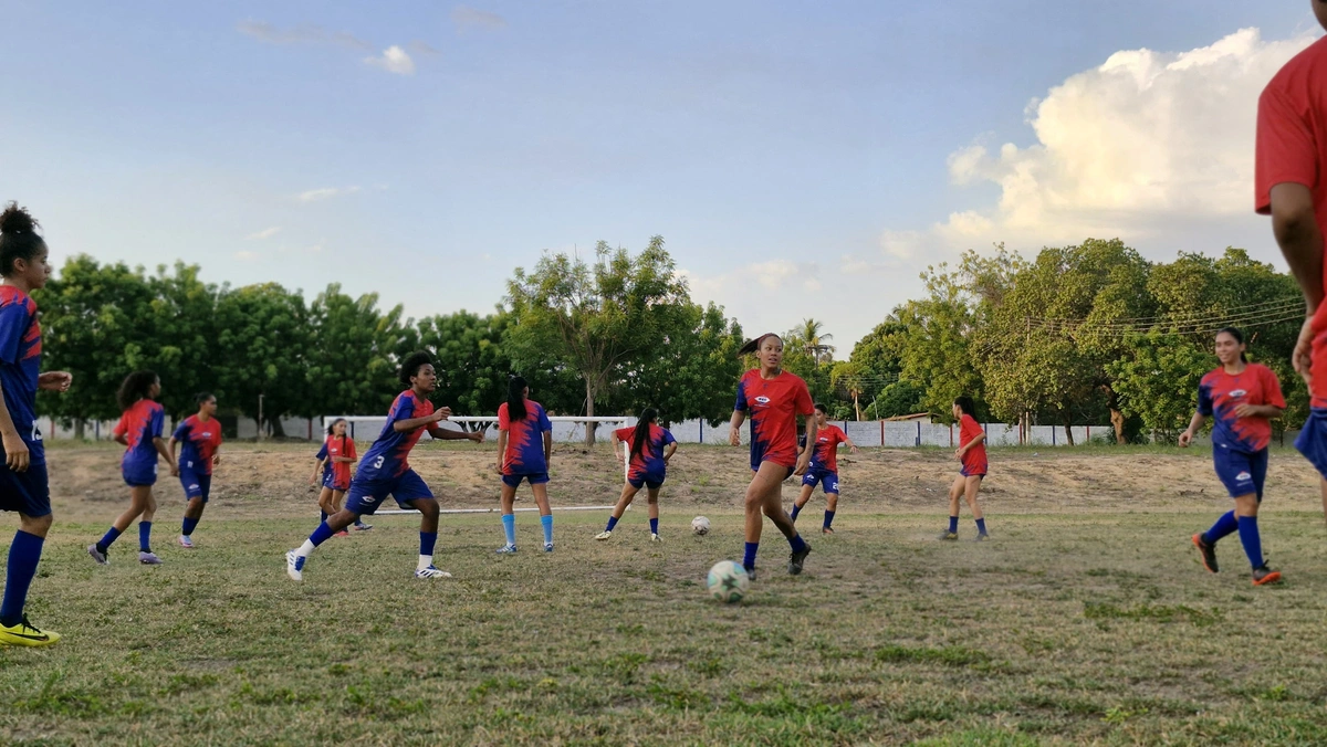 Jogadoras do Piauí se preparando para o Campeonato Piauiense Feminino 2024