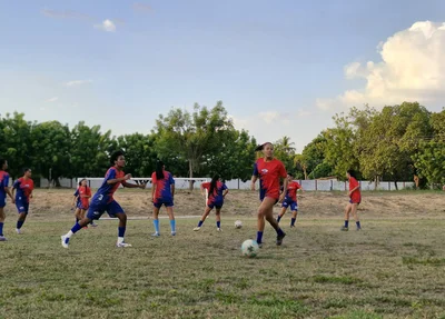 Jogadoras do Piauí se preparando para o Campeonato Piauiense Feminino 2024