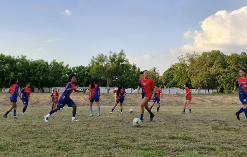 Jogadoras do Piauí se preparando para o Campeonato Piauiense Feminino 2024