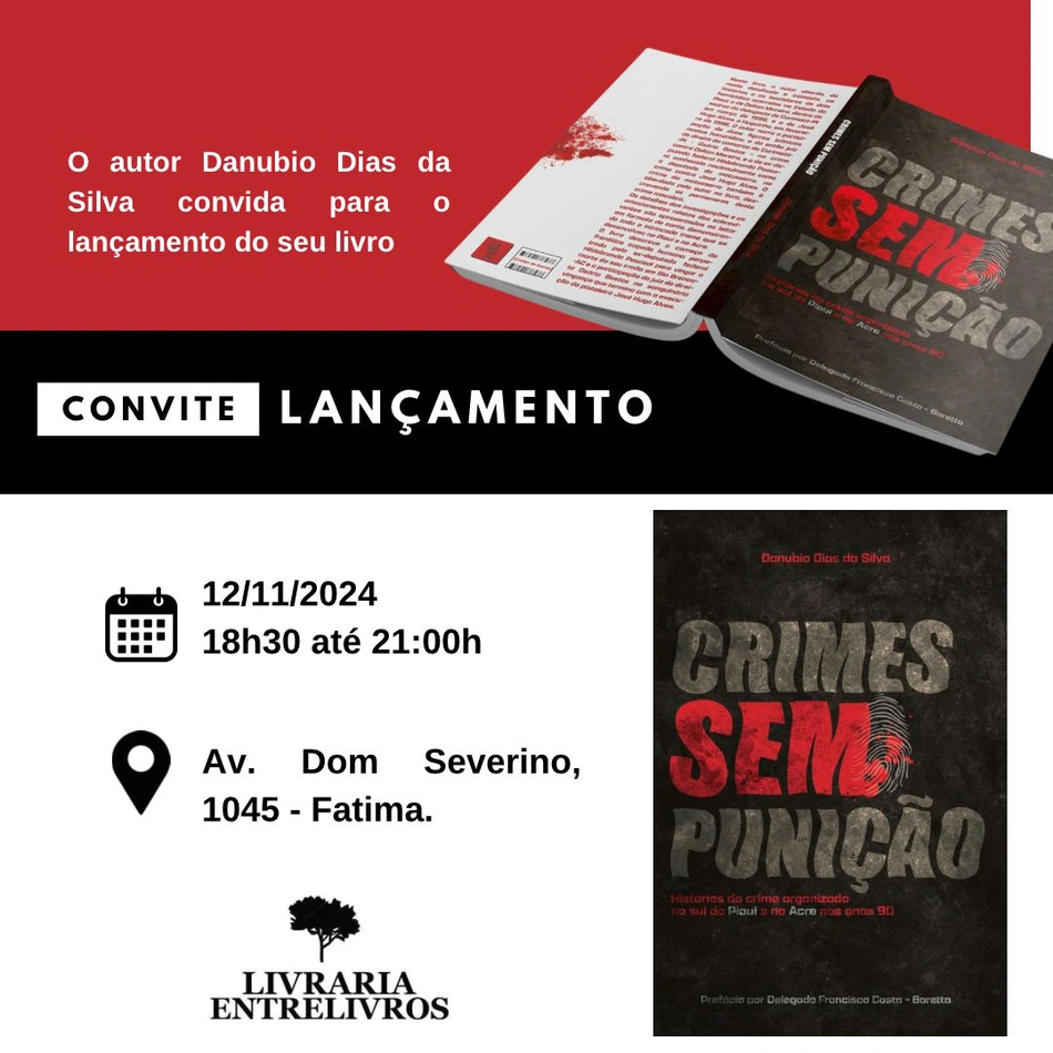 Lançamento do livro Crimes sem solução