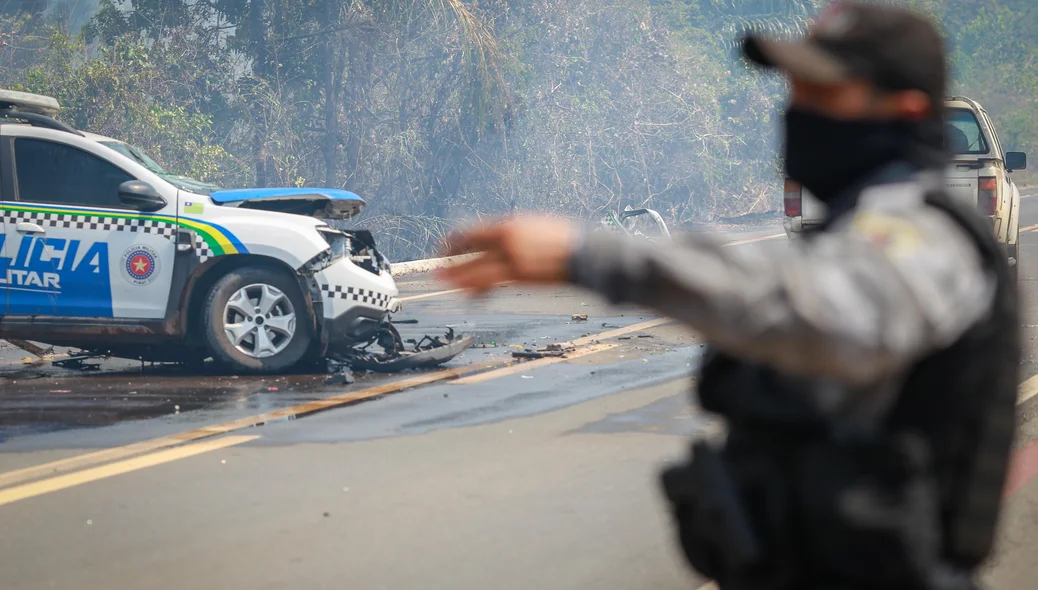 PM atendeu a ocorrência com a viatura policial