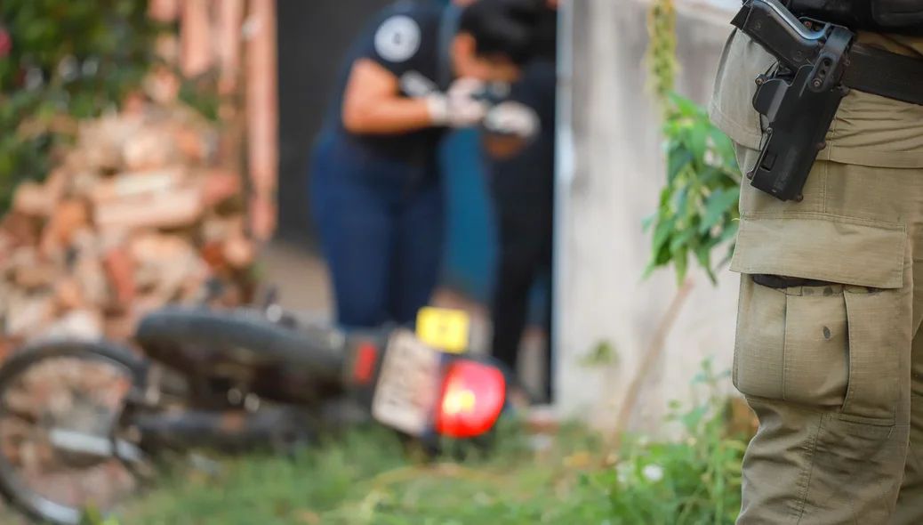 PM isolou a área do crime