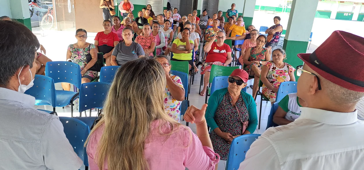 Prefeita Vilma Lima no local