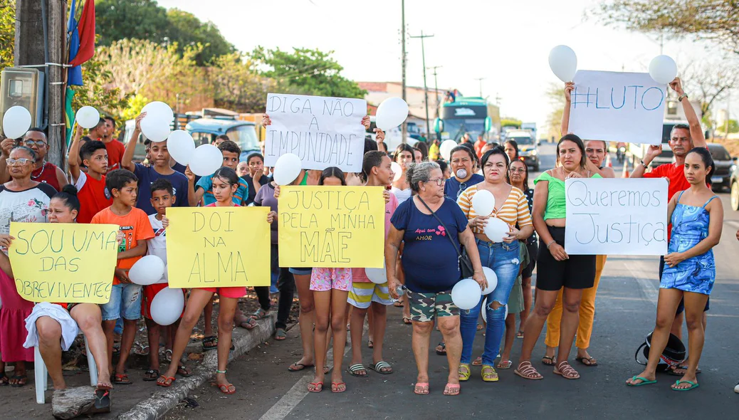 Protesto aconteceu na BR 316, mesmo local do acidente