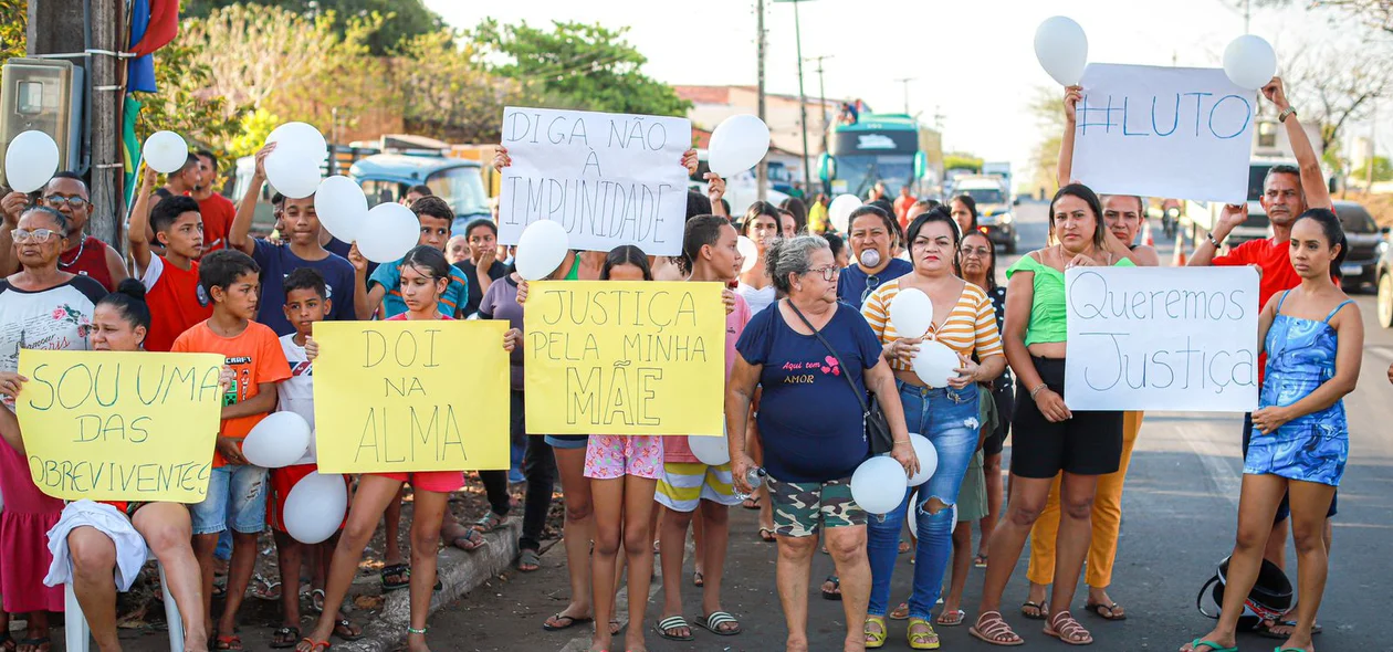 Protesto aconteceu na BR 316, mesmo local do acidente