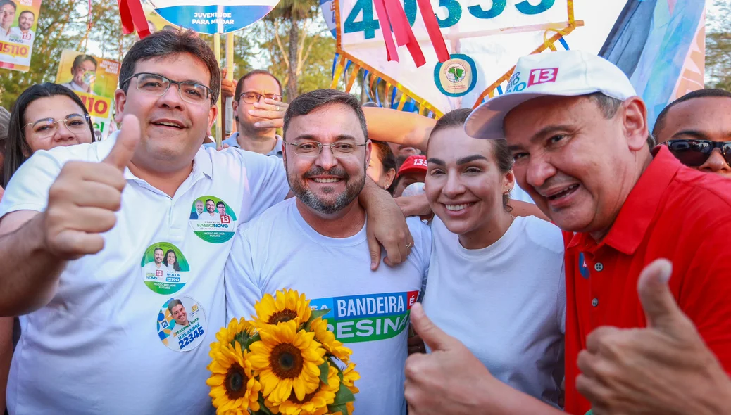 Rafael Fonteles, Fábio Novo, Isabel Fonteles e Wellington Dias