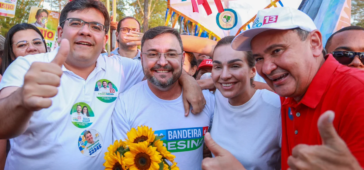 Rafael Fonteles, Fábio Novo, Isabel Fonteles e Wellington Dias