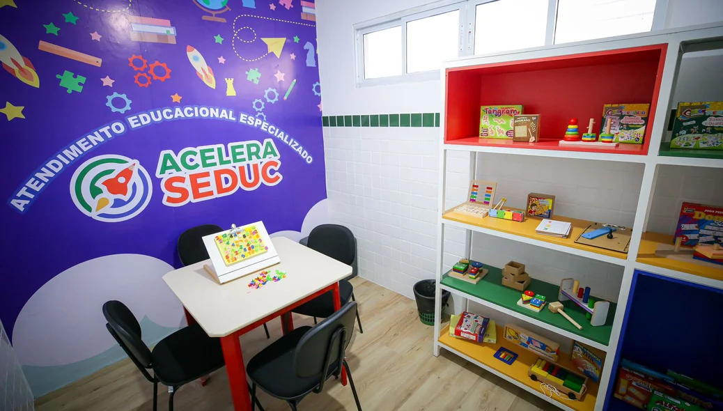 Sala de aprendizagem do CETI Professora Áurea Freire