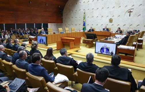 Sessão plenária no Supremo Tribunal Federal (STF)