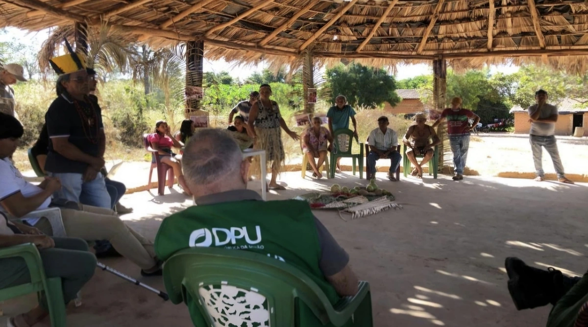 Visita do Defensor Federal da União e da UFPI (Projeto de Extensão) ao território indígena Gamela.