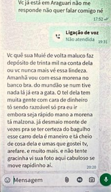 A mulher se passou por um criminosos para extorquir o cônjuge