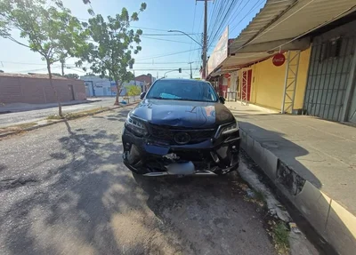 Após o impacto, o motorista fugiu do local sem prestar socorro.