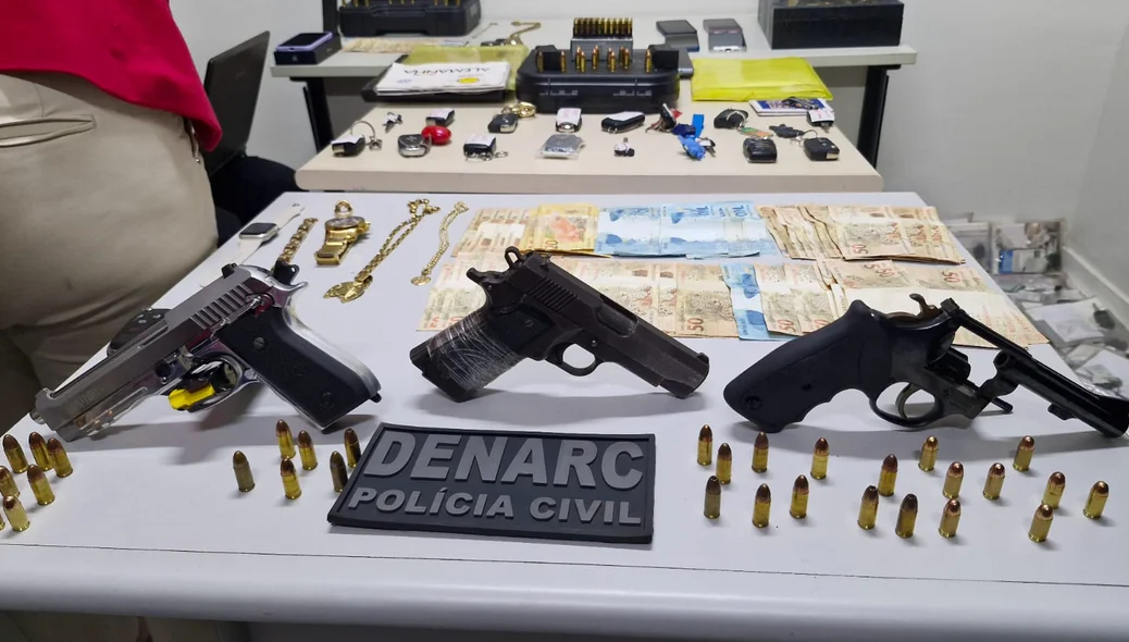 Armas apreendidas na operação