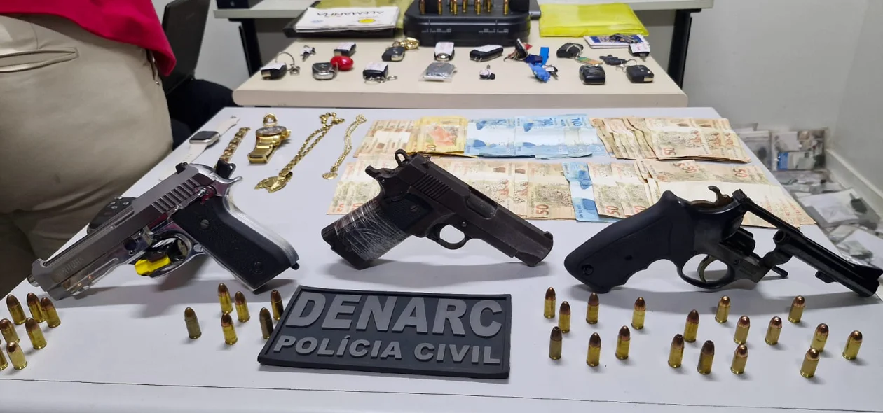 Armas apreendidas na operação