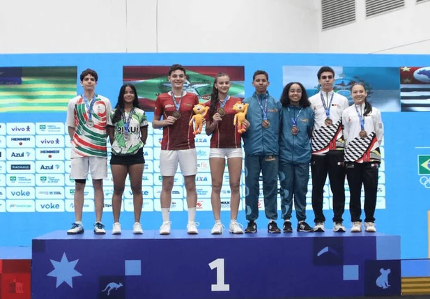 Atletas de Badminton conquistam 4 medalhas para o Piauí nos Jogos da Juventude Caixa 2024