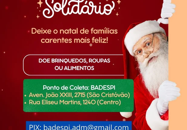 Badespi lança campanha Natal Solidário