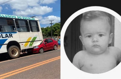 Bebê de sete meses morre em acidente entre carro e ônibus