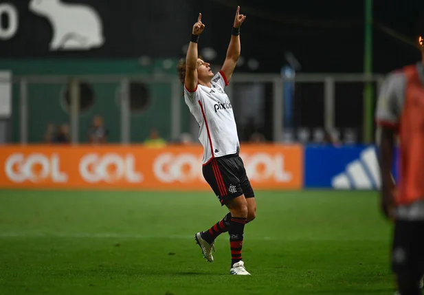 David Luiz comemora 1º gol de falta pelo Flamengo