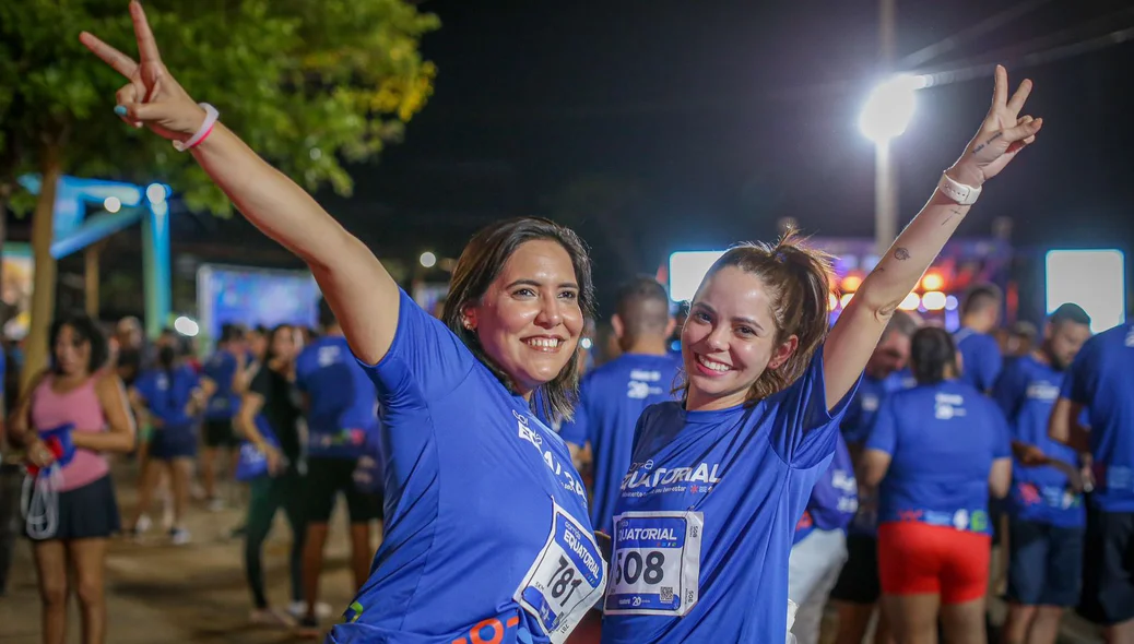 Empolgação dos corredores no evento