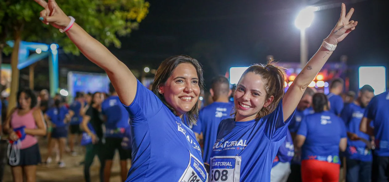 Empolgação dos corredores no evento