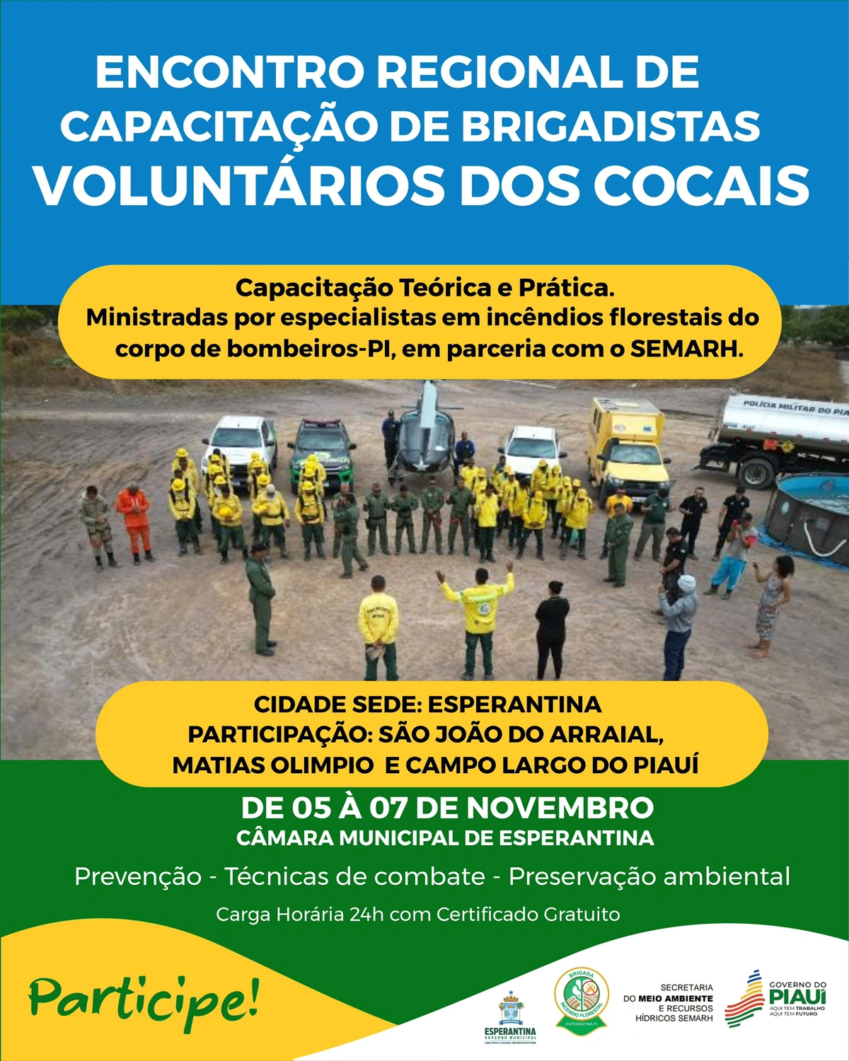 Encontro Regional de Capacitação de Brigadistas Voluntários dos Cocais